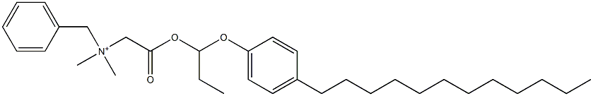 N,N-Dimethyl-N-benzyl-N-[[[1-(4-dodecylphenyloxy)propyl]oxycarbonyl]methyl]aminium Struktur