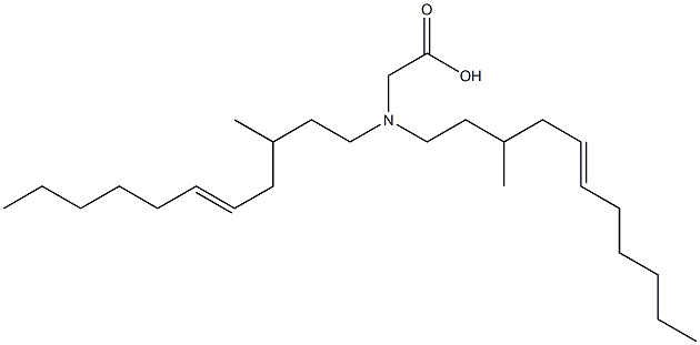 N,N-Bis(3-methyl-5-undecenyl)aminoacetic acid Struktur