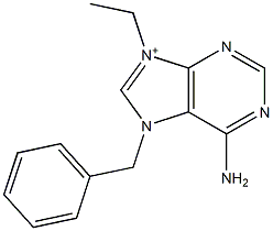 6-Amino-7-benzyl-9-ethyl-7H-purin-9-ium Struktur