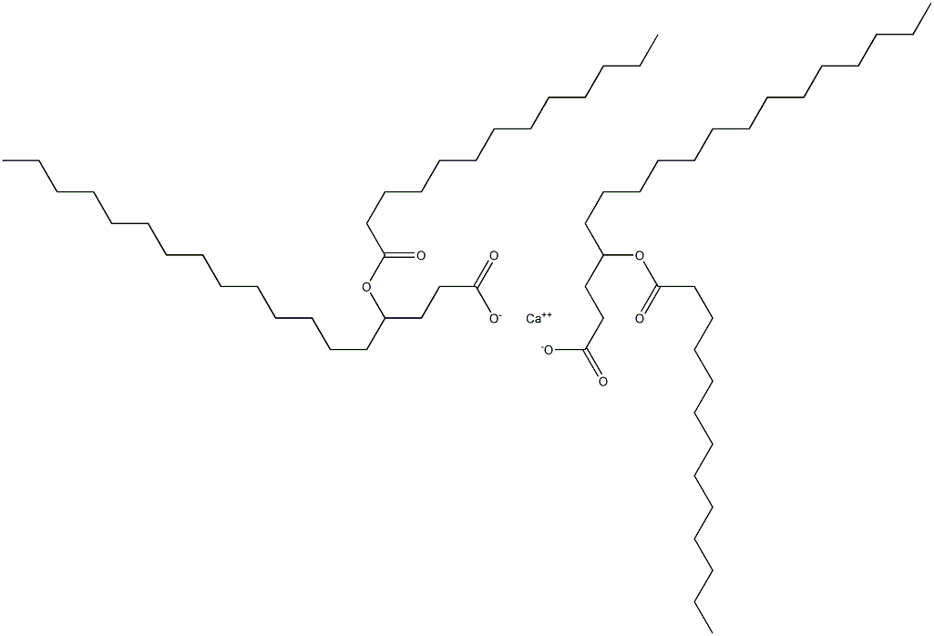 Bis(4-tridecanoyloxyoctadecanoic acid)calcium salt Struktur