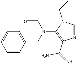 1-Ethyl-5-[formyl(benzyl)amino]-1H-imidazole-4-carboxamidine Struktur