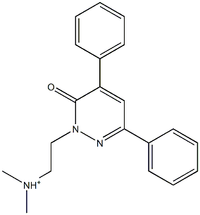 N,N-Dimethyl-N-[2-(4,6-diphenyl-3-oxopyridazin-2(2H)-yl)ethyl]aminium Struktur