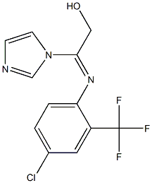 4-Chloro-2-(trifluoromethyl)-N-[2-hydroxy-1-(1H-imidazol-1-yl)ethylidene]benzenamine Struktur