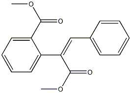 2-[2-Phenyl-1-(methoxycarbonyl)ethenyl]benzoic acid methyl ester Struktur