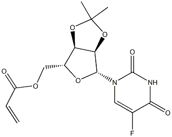 5-Fluoro-5'-O-acryloyl-2'-O,3'-O-(propane-2,2-diyl)uridine Struktur