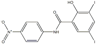 N-[4-Nitrophenyl]-2-hydroxy-3,5-diiodobenzamide Struktur