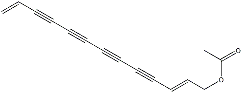 (E)-2,12-Tridecadiene-4,6,8,10-tetryn-1-ol acetate Struktur