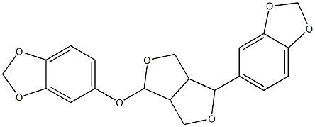 5-[4-(1,3-Benzodioxol-5-yloxy)tetrahydro-1H,3H-furo[3,4-c]furan-1-yl]-1,3-benzodioxole Struktur