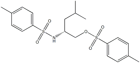 (+)-N-[(R)-1-(p-Toluenesulfonyloxymethyl)-3-methylbutyl]-p-toluenesulfonamide Struktur