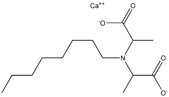 2,2'-(Octylimino)bis(propionic acid)calcium salt Struktur