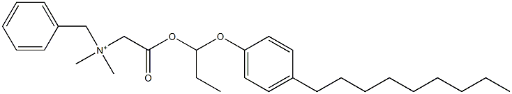 N,N-Dimethyl-N-benzyl-N-[[[1-(4-nonylphenyloxy)propyl]oxycarbonyl]methyl]aminium Struktur