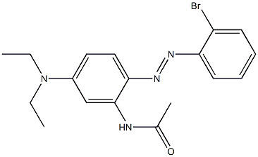 2'-Bromo-2-acetylamino-4-diethylaminoazobenzene Struktur