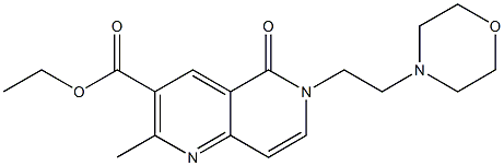 6-(2-Morpholinoethyl)-2-methyl-5-oxo-5,6-dihydro-1,6-naphthyridine-3-carboxylic acid ethyl ester Struktur