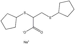 2,3-Bis(cyclopentylthio)propionic acid sodium salt Struktur