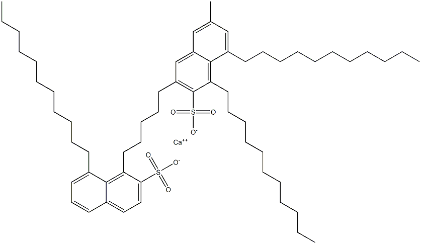 Bis(1,8-diundecyl-2-naphthalenesulfonic acid)calcium salt Struktur