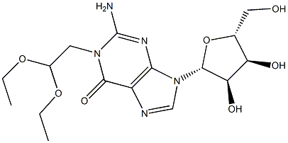 1-(2,2-Diethoxyethyl)guanosine Struktur