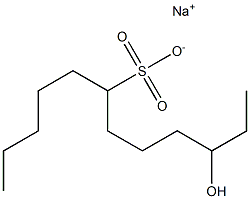 10-Hydroxydodecane-6-sulfonic acid sodium salt Struktur