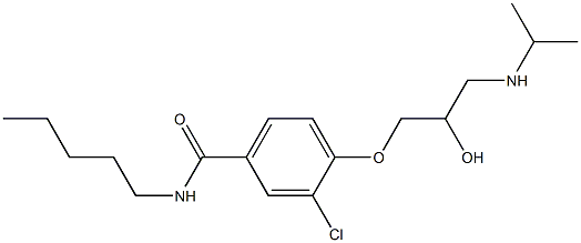 1-[4-[Pentylcarbamoyl]-2-chlorophenoxy]-3-[isopropylamino]-2-propanol Struktur