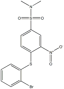 2-(o-Bromophenylthio)-5-dimethylaminosulfonyl-1-nitrobenzene Struktur