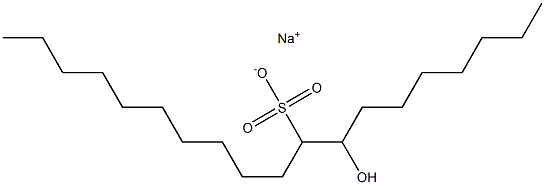 8-Hydroxynonadecane-9-sulfonic acid sodium salt Struktur