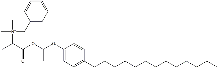 N,N-Dimethyl-N-benzyl-N-[1-[[1-(4-tridecylphenyloxy)ethyl]oxycarbonyl]ethyl]aminium Struktur