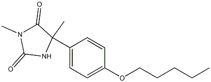 3,5-Dimethyl-5-(4-pentyloxyphenyl)hydantoin Struktur