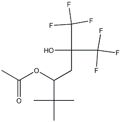 5,5-Dimethyl-1,1,1-trifluoro-2-trifluoromethyl-2,4-hexanediol 4-acetate Struktur