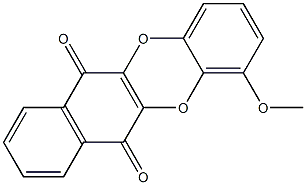 1-Methoxybenzo[b]naphtho[2,3-e][1,4]dioxin-6,11-dione Struktur