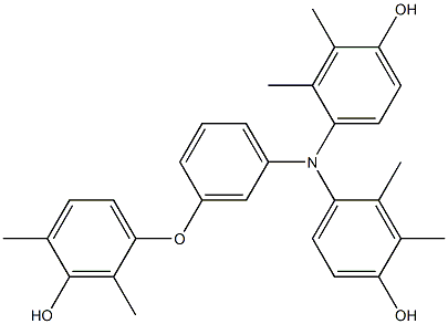 N,N-Bis(4-hydroxy-2,3-dimethylphenyl)-3-(3-hydroxy-2,4-dimethylphenoxy)benzenamine Struktur