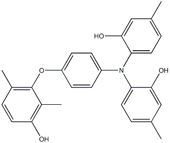 N,N-Bis(2-hydroxy-4-methylphenyl)-4-(3-hydroxy-2,6-dimethylphenoxy)benzenamine Struktur