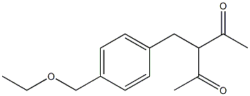 3-(p-Ethoxymethylbenzyl)-2,4-pentanedione Struktur