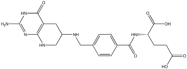 N-[4-[[N-[(2-Amino-3,4,5,6,7,8-hexahydro-4-oxopyrido[2,3-d]pyrimidin)-6-yl]amino]methyl]benzoyl]-L-glutamic acid Struktur