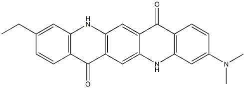 3-(Dimethylamino)-10-ethyl-5,12-dihydroquino[2,3-b]acridine-7,14-dione Struktur