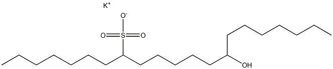 14-Hydroxyhenicosane-8-sulfonic acid potassium salt Struktur