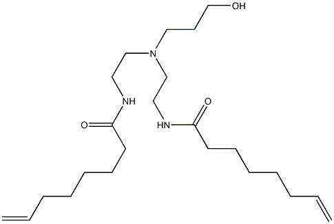 N,N'-[3-Hydroxypropyliminobis(2,1-ethanediyl)]bis(7-octenamide) Struktur