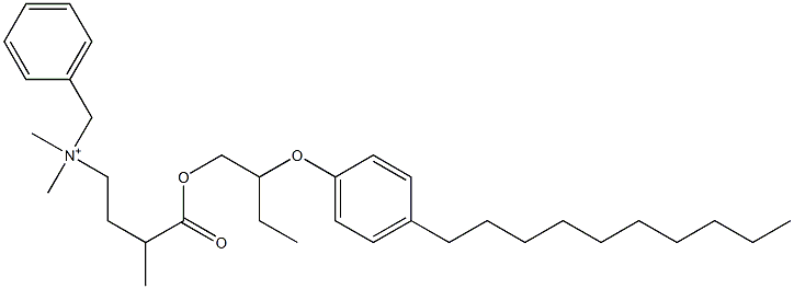 N,N-Dimethyl-N-benzyl-N-[3-[[2-(4-decylphenyloxy)butyl]oxycarbonyl]butyl]aminium Struktur