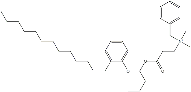 N,N-Dimethyl-N-benzyl-N-[2-[[1-(2-tridecylphenyloxy)butyl]oxycarbonyl]ethyl]aminium Struktur