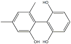 4',6'-Dimethyl-1,1'-biphenyl-2,2',6-triol Struktur