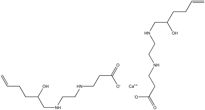 Bis[3-[N-[2-[N-(2-hydroxy-5-hexenyl)amino]ethyl]amino]propionic acid]calcium salt Struktur