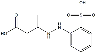 3-[2-(o-Sulfophenyl)hydrazino]butyric acid Struktur