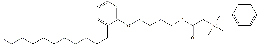 N,N-Dimethyl-N-benzyl-N-[[[4-(2-undecylphenyloxy)butyl]oxycarbonyl]methyl]aminium Struktur