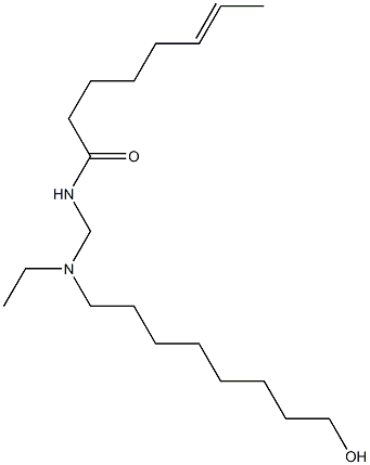 N-[[N-Ethyl-N-(8-hydroxyoctyl)amino]methyl]-6-octenamide Struktur