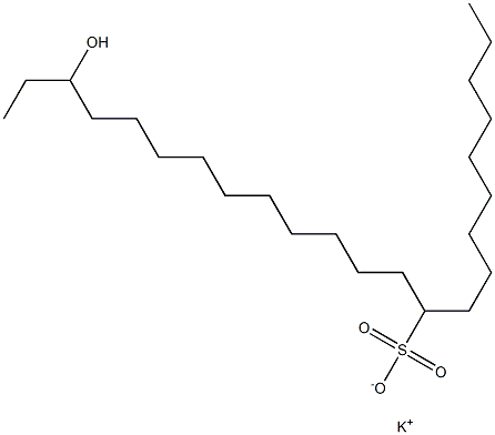 21-Hydroxytricosane-10-sulfonic acid potassium salt Struktur