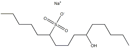 10-Hydroxypentadecane-6-sulfonic acid sodium salt Struktur