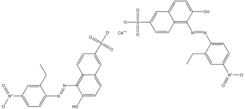 Bis[1-[(2-ethyl-4-nitrophenyl)azo]-2-hydroxy-6-naphthalenesulfonic acid]calcium salt Struktur