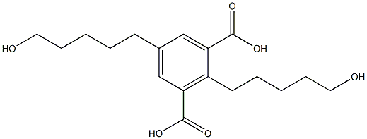 2,5-Bis(5-hydroxypentyl)isophthalic acid Struktur