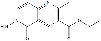 6-(Amino)-2-methyl-5-oxo-5,6-dihydro-1,6-naphthyridine-3-carboxylic acid ethyl ester Struktur