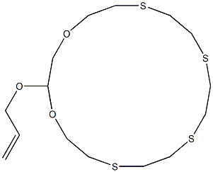 2-(2-Propenyloxy)-1,4-dioxa-7,10,13,16-tetrathiacyclooctadecane Struktur