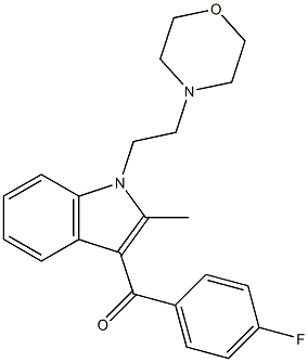 3-(4-Fluorobenzoyl)-2-methyl-1-[2-morpholinoethyl]-1H-indole Struktur