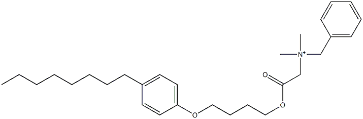 N,N-Dimethyl-N-benzyl-N-[[[4-(4-octylphenyloxy)butyl]oxycarbonyl]methyl]aminium Struktur